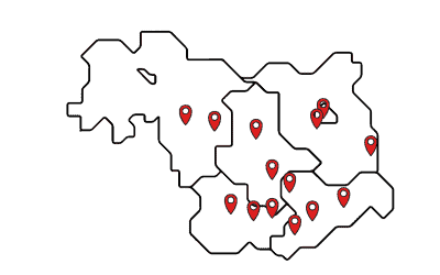 Karte Standorte Beräumfix Haushaltsauflösung