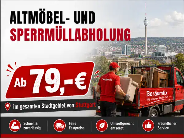 Altmöbelentsorgung und Entrümpelung Stuttgart