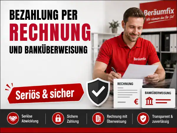 Seriös und Sicher - Entrümpelung und Haushaltsauflösung per Rechnung bezahlen